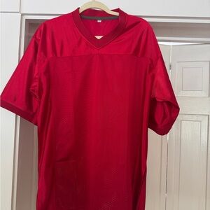 Men's Red Performance Football Jersey - Breathable Athletic Shirt